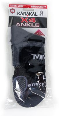 Karakal Socks Quad X4 Ankle Black/grey-41-47
