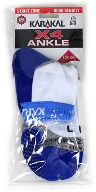 Karakal Socks Quad X4 Ankle White/Navy-41-47