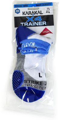 Karakal Socks Quad X4 Trainer White/Navy-41-47