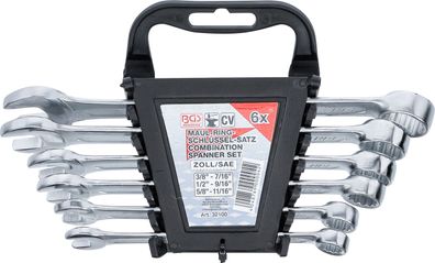 Maul-Ringschlüssel-Satz | Zollgrößen | SW 3/8" - 11/16" | 6-tlg. BGS