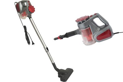 Zyklon Hand- Staubsauger 2in1 rot grau mit Zubehör 600 Watt
