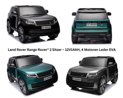 Land Rover Range Rover Kinder Fahrzeug Elektroauto 2 Sitzer Leder lizenziert MP3