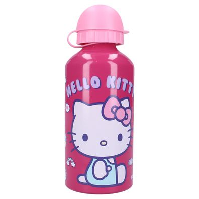 Hello Kitty „Drink Up“ 500ml Trinkflasche Mit Strohhalm und pinkem Henkel