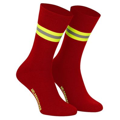 Heldensocken, rot, Ideales Geschenk - Feuerwehr, Rettungsdienst, THW , anderen Helden