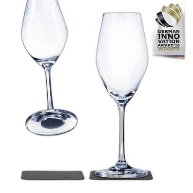 Silwy Magnet-Kristallgläser Champagner 2er-Set transparent
