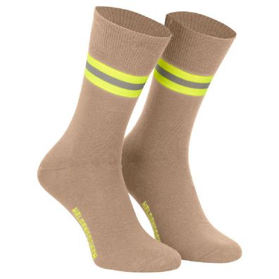 Heldensocken, beige, Geschenk für Feuerwehr, Rettungsdienst, THW und anderen Helden