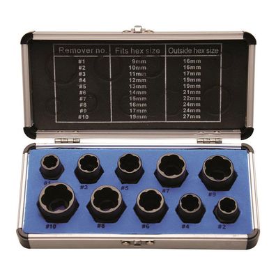 BGS-20210 | Spezial-Steckschlüssel-Einsätze Twist 9-19 mm 10 (3/8) 10-tlg