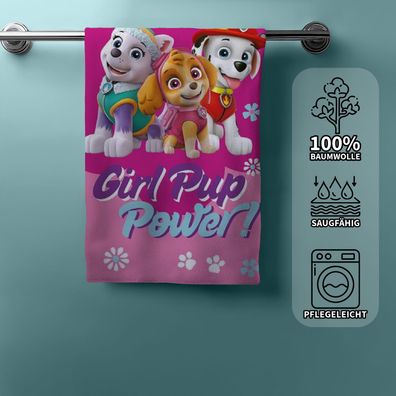 Paw Patrol Duschtuch Badetuch Strandtuch rosa 70 x 140cm