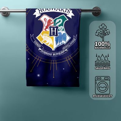 Harry Potter Hogwarts Wappen Duschtuch Strandtuch Badetuch 75 x 150 cm