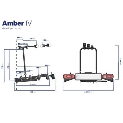 Pro-User Amber IV Deichsel Fahrradträger 7/13-polig max. 60 kg