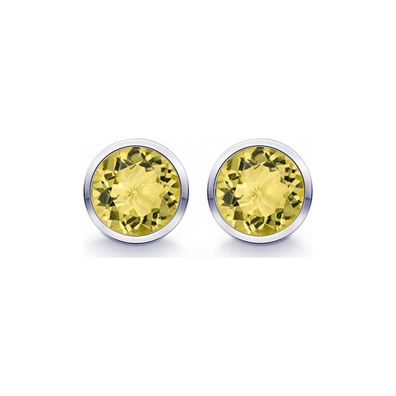 Quinn - Silberohrstecker mit Lemonquarz - 036809948