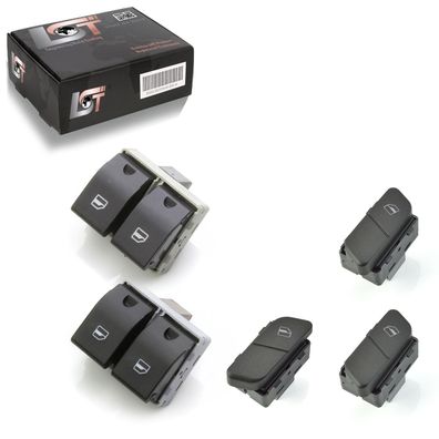 5x Fensterheber Schalter Tasten vorne hinten links rechts Set für VW Polo 9N 9A