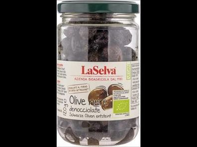 LaSelva 6x Schwarze getrocknete Oliven, entsteint 120g