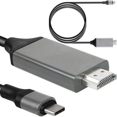 USB Typ-C Stecker zu HDMI 2.0 Stecker 2m 4K 30Hz Adapter HDTV Kabel Retoo