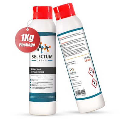 Natriumhydroxid (Ätznatron) kaustische(s) Soda NaOH in Perlen 1 KG Seifennatron