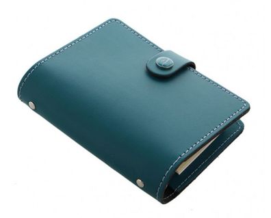 Filofax Pocket A7 The Original Dark Aqua Leder Terminplaner Agenda 19 mm Ringe 026083