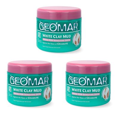 GEOMAR Fango Weißer Lehm Argilla Bianca gegen Cellulite 3 x 500 ml