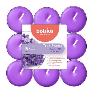 Duft-Teelichter, Französischer Lavendel, True Scents, Bolsius, Ø38 mm, Brenndauer ca