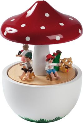 Richard Glaesser Spieldose Pilz aus Seiffen im Erzgebirge
