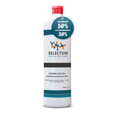 1/3/5 Liter Natronlauge (Natriumhydroxid) 50% NaOH in Lebensmittelqualität E524