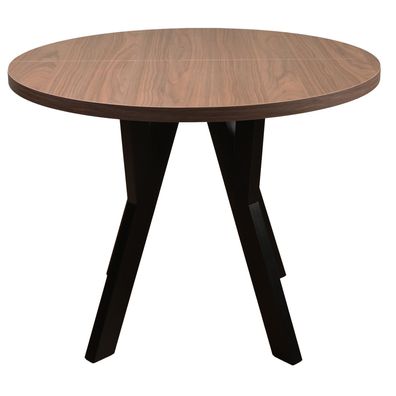 Selsey Osenness - Ausziehbarer Esstisch Holzoptik Nussbaum/schwarz 100-180 x 100 cm