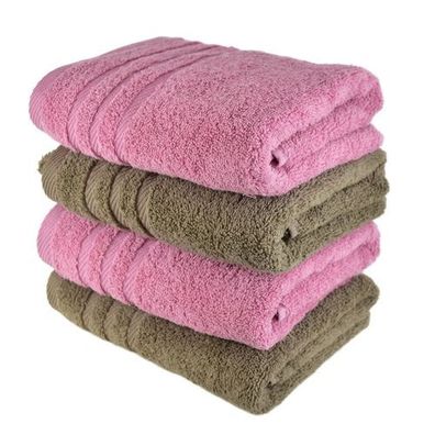 Frottee-Handtuch-Set Market 50x90 cm 2 Stück rosa, 2 Stück braun