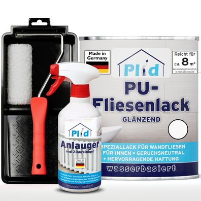 plid® Fliesenlack mit Lackierset / Fliesenfarbe Set Küche & Bad