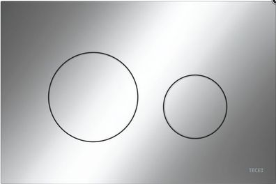 TECEloop WC-Betätigungsplatte Kunststoff für Zweimengentechnik, Chrom glänzend