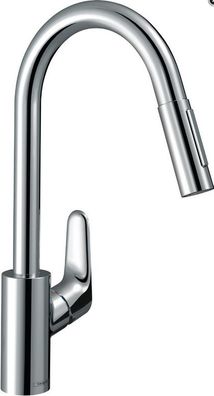 HG Einhandmischer Spültisch Focus 240 mit Ausziehbrause verchromt