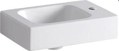 Geberit Handwaschbecken iCon mit Hahnloch R, ohne ÜL 380x280mm weiß