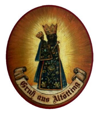 Nostalgie Holzschild Gruß Als Altötting Bayern Deutschland Schild