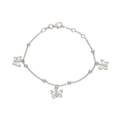 JuwelmaLux Armband 925/000 Sterling Silber Schmetterlinge JL20-03-1050