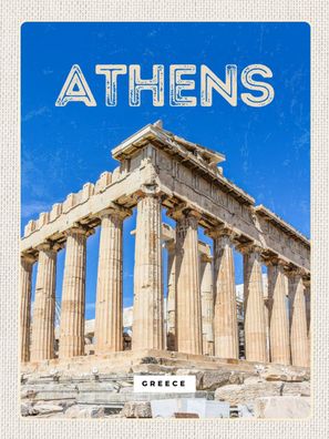 Schild Athens Greece Athen Griechenland Akropolis 12x18 20x30 30x40 Blech/Holz