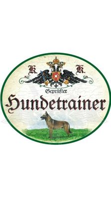 Kuk nostalgie holzschild "hundetrainer"