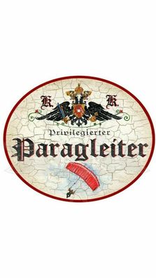 KuK Nostalgie Holzschild "Paragleiter"