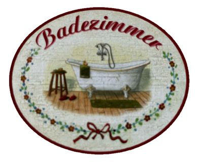 Nostalgie Holzschild Badezimmer Bad Badewanne Dusche Baden Duschen Schild