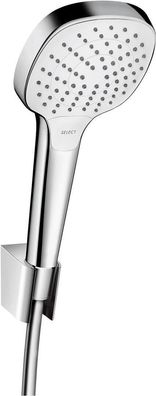 HG Brauseset Croma Select E Vario Porter Brauseschlauch 1250mm weiß/verchromt
