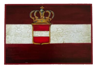 Nostalgie Holzschild Flagge ßsterreich Krone Wappen Fahne KuK Schild