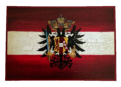 Nostalgie Holzschild Flagge ßsterreich Doppeladler Wappen Fahne KuK Schild