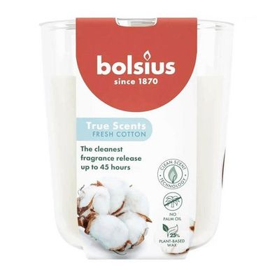 Duftkerze im Glas, Fresh Cotton, True Scents, Bolsius, 97/85 mm, Brenndauer ca. 45h