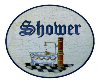 Nostalgie Holzschild Shower Dusche Duschen Badewanne Baden Badezimmer Bad Schild