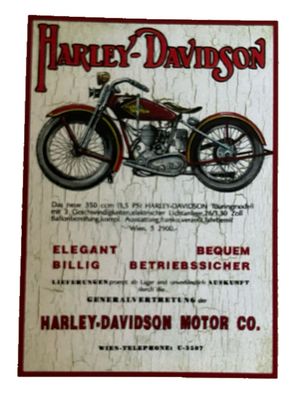 Nostalgie Holzschild Motor Co Motorrad Wien Elegant Moped Bike Biker Schild