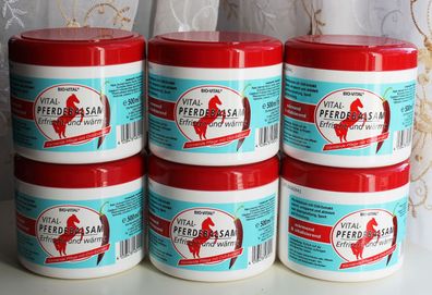 6x500ml Bio-Vital HOT Pferdebalsam Pferdesalbe Sport Gel erfrischt wärmt Chili