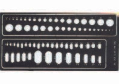 Eduard Accessories 1:72 1 Kreise und Ovale Gravierschablone