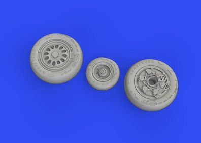 Eduard Accessories 1:48 648833 F-16C wheels late 1/48 for Kinetic