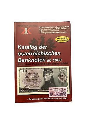 2321 Katalog DER ßSTERREICHISCHEN Banknoten AB 1900 + Abb