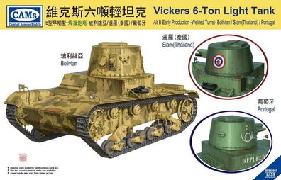Riich Models 1:35 CV35-007 Vickers 6-Ton Light Tank Alt B Early Production-Welded Tur