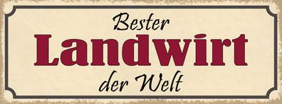 Schild Bester Landwirt Der Welt Bauer Bauernhof Farmer 27x10 Blech od. Holz