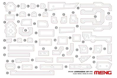 MENG-Model 1:700 SPS-082 PLA Navy Shandong Paint Masks (For PS-006)