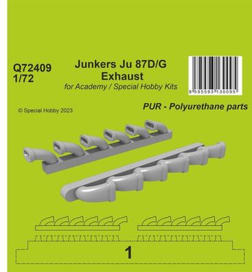 CMK 1:72 Junkers Ju 87D/G Exhaust 1/72 / for Academy and Special Hobby Kits